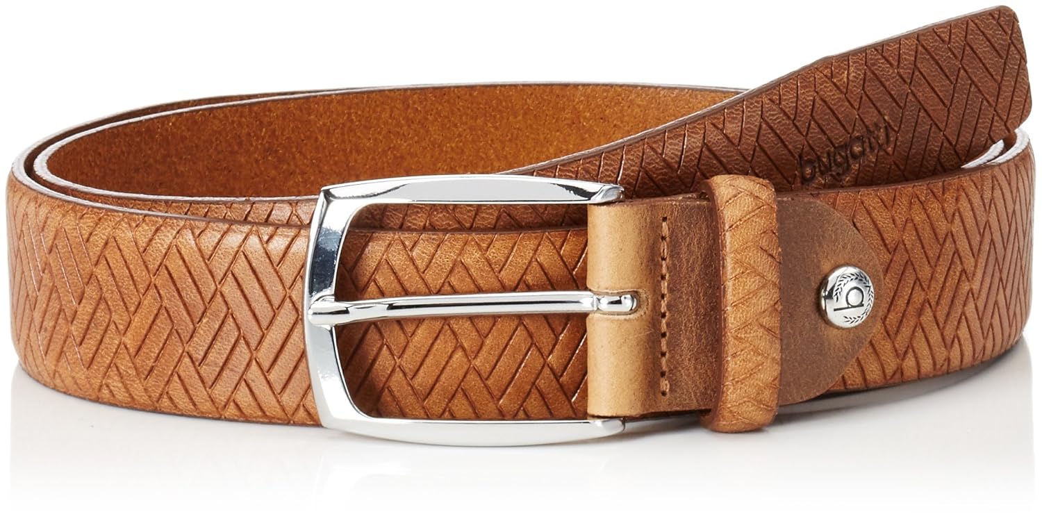 bugatti 男式腰带 braun (camel 10) 90